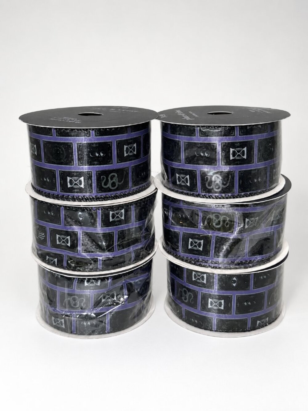 Halloween Gothic Tile Snake Eye Wired Edge Ribbon Spool Bundle Lot Spooky Craft